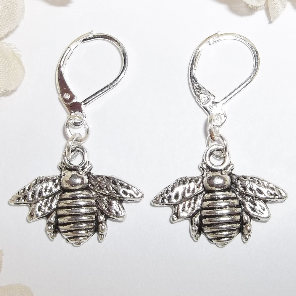 Bee Earrings Dangle & Drop Lever Back Set NWT 4958